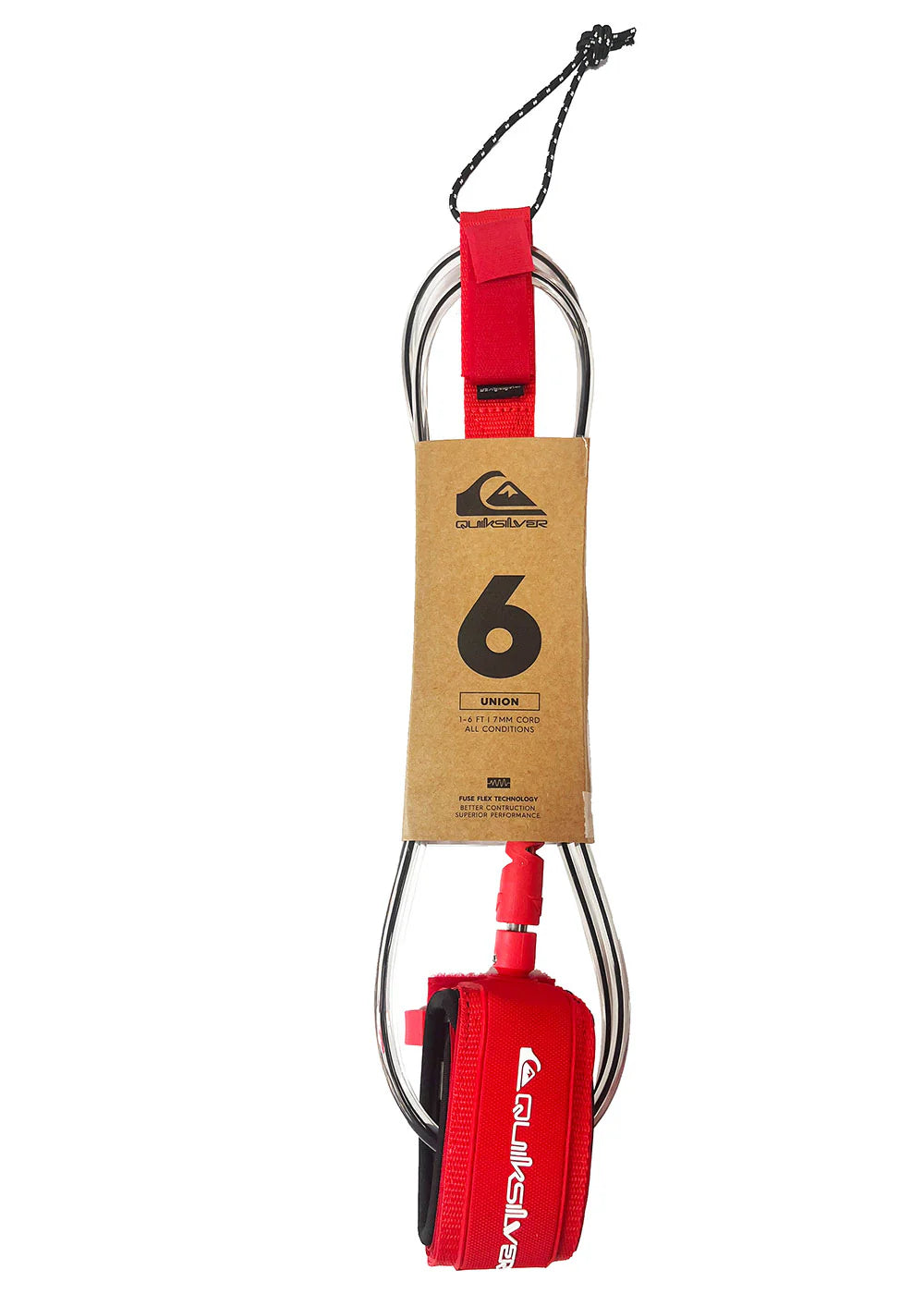 QUIKSILVER UNION 6FT SURFBOARD LEASH / LEGROPE - BLUE