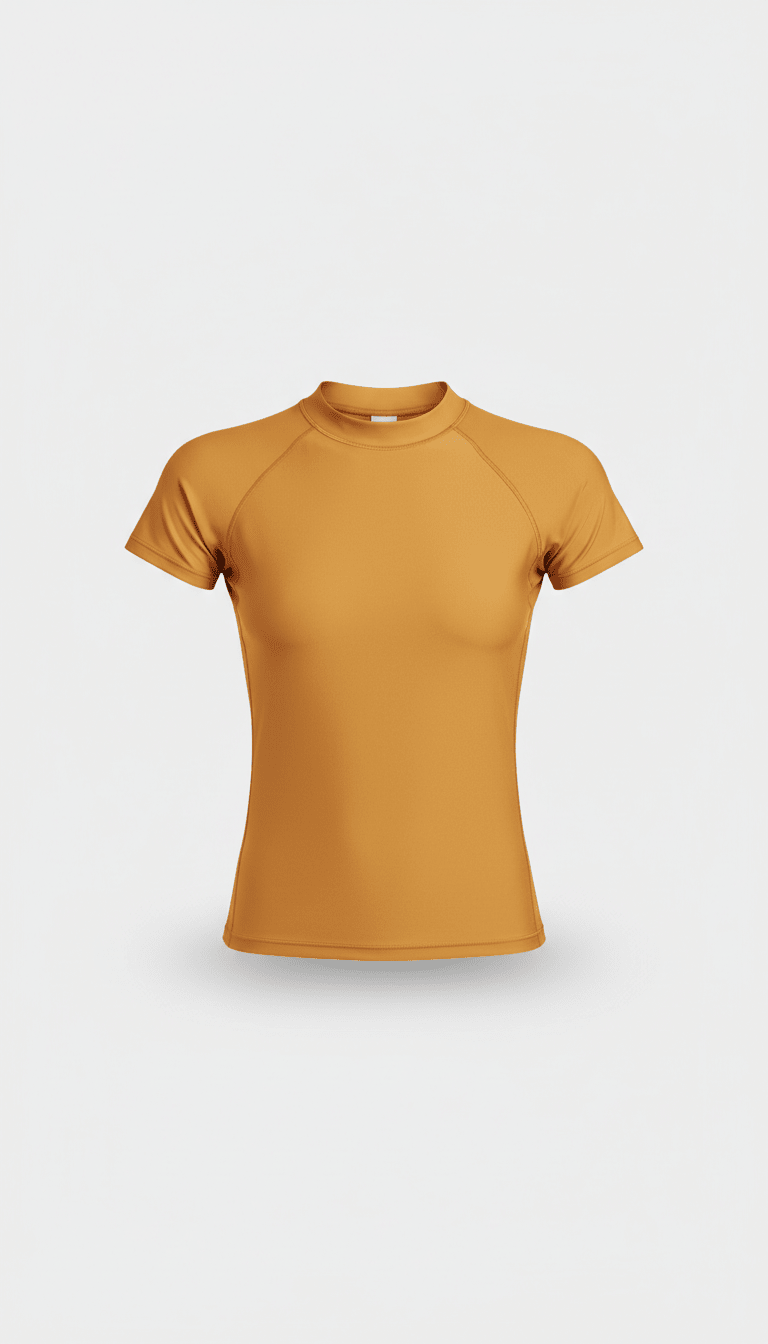Branded rash vest in Sunset Gold - Pines Surfing Academy