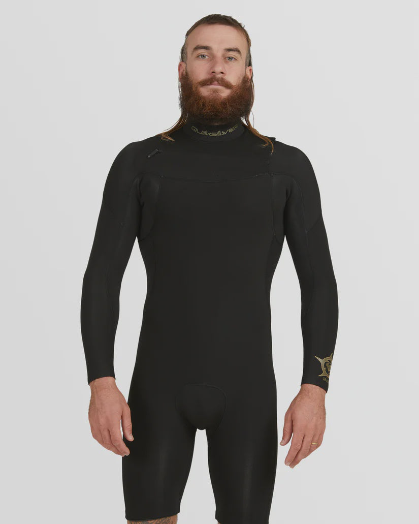 Quiksilver Mens 2/2mm Everyday Sessions Long Sleeve Chest Zip Springsuit