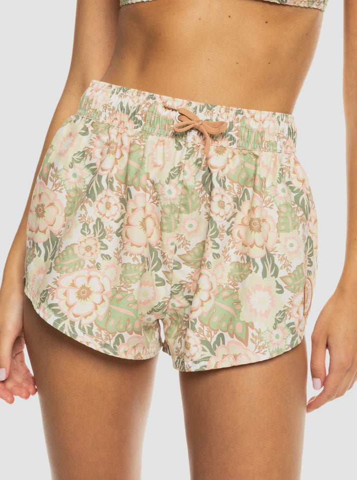 Roxy No Bad Waves Printed - Oil Green Wild Flower Swim
