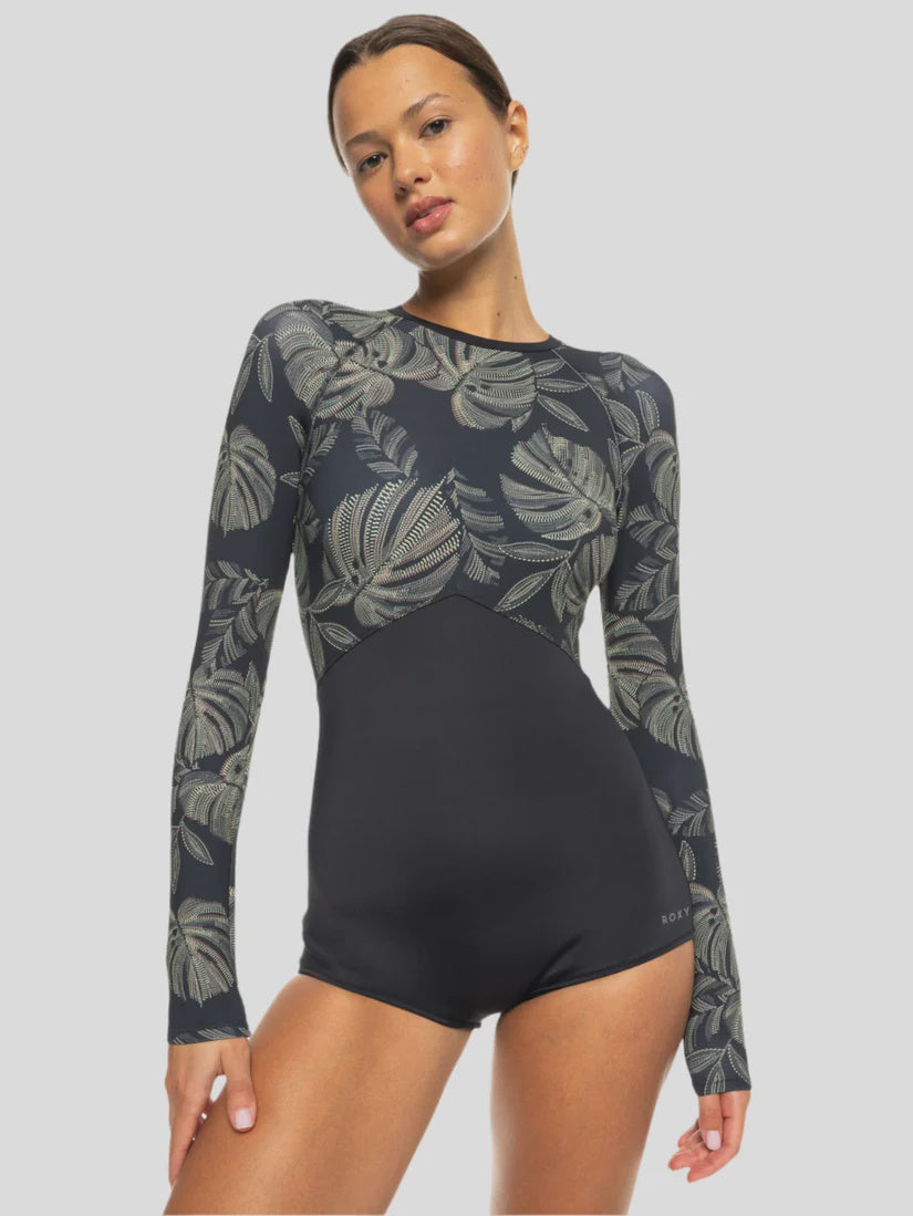 Womens Roxy Pro Wave Long Sleeves One-Piece Swimsuit