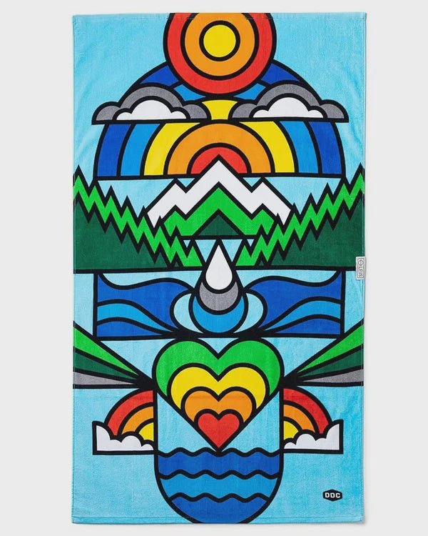 LEUS Draplin Design Co Beach Towel - Pines Surfing Academy