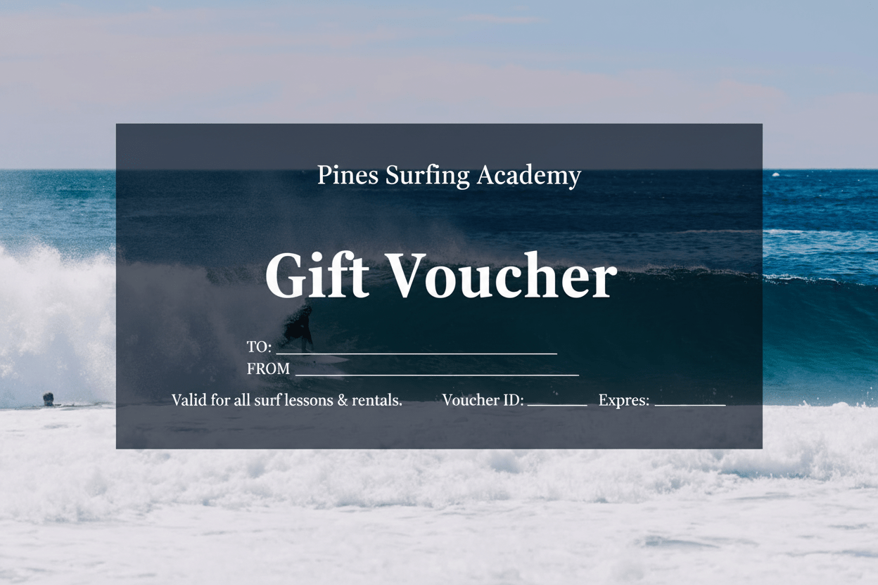 Pines Surfing Academy Gift Voucher - Gift Voucher - Pines Surfing Academy