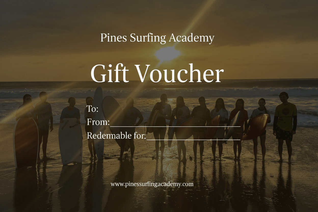 Pines Surfing Academy Gift Voucher - Gift Voucher - Pines Surfing Academy