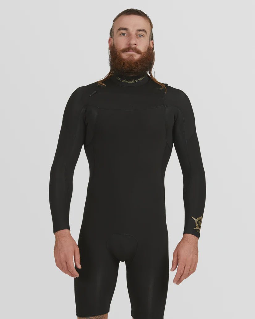 Quiksilver Mens 2/2mm Everyday Sessions Long Sleeve Chest Zip Springsuit - General - Pines Surfing Academy