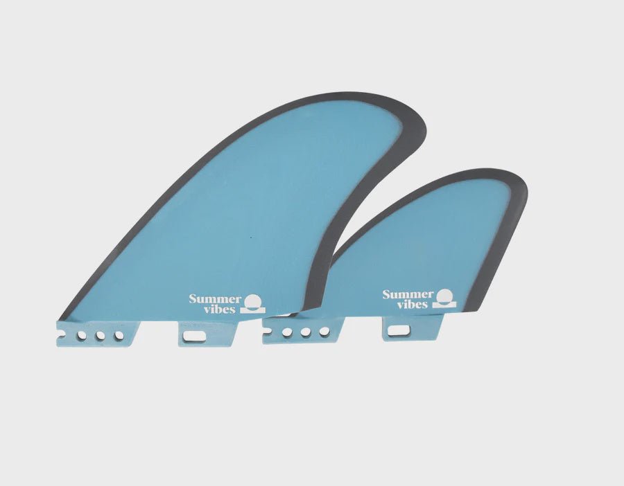 Summer vibes Quad Mid Keel 4 -Fin Set FCi11 Compatible - Blue - Pines Surfing Academy