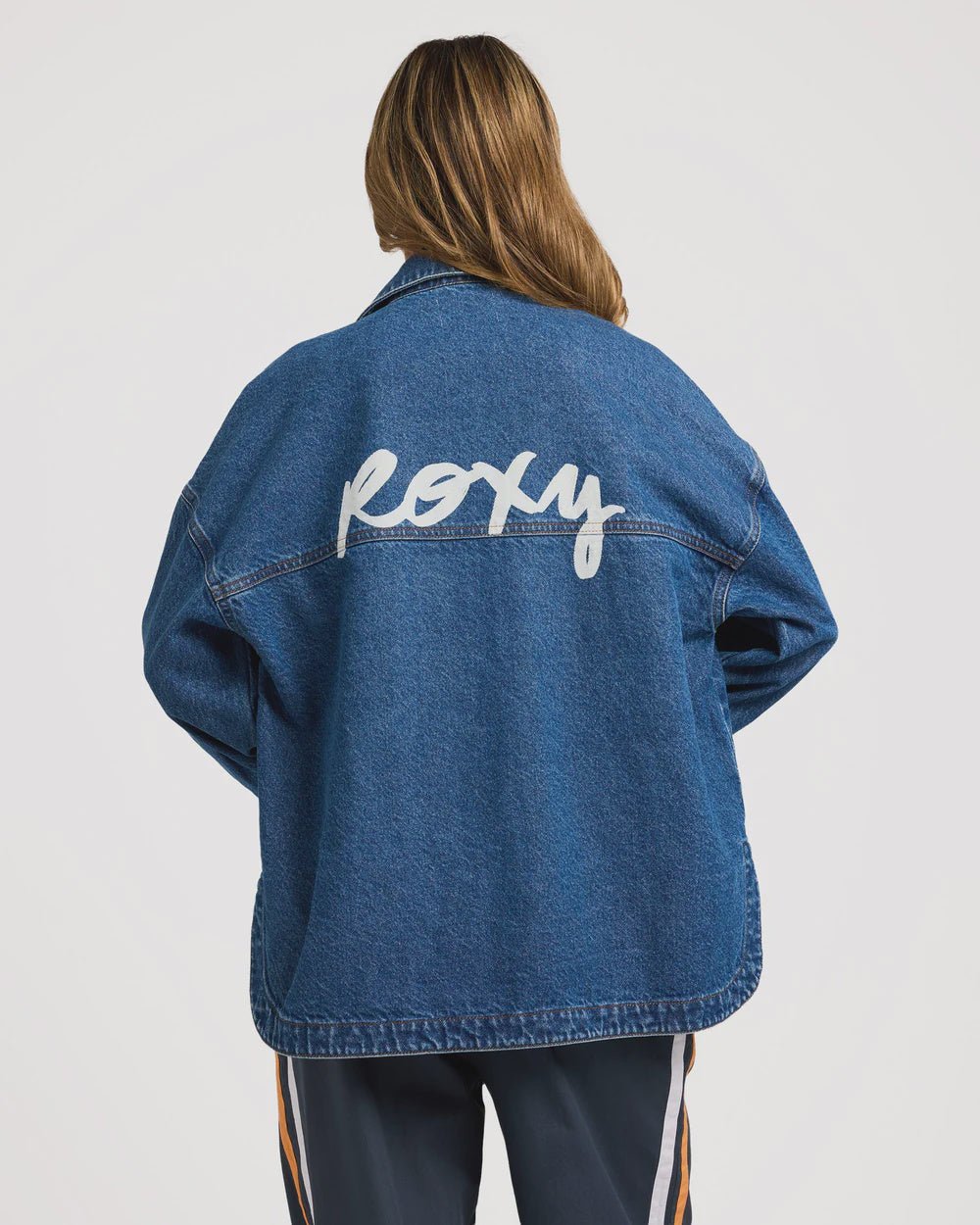 Womens Back Slider Denim Jacket - Pines Surfing Academy