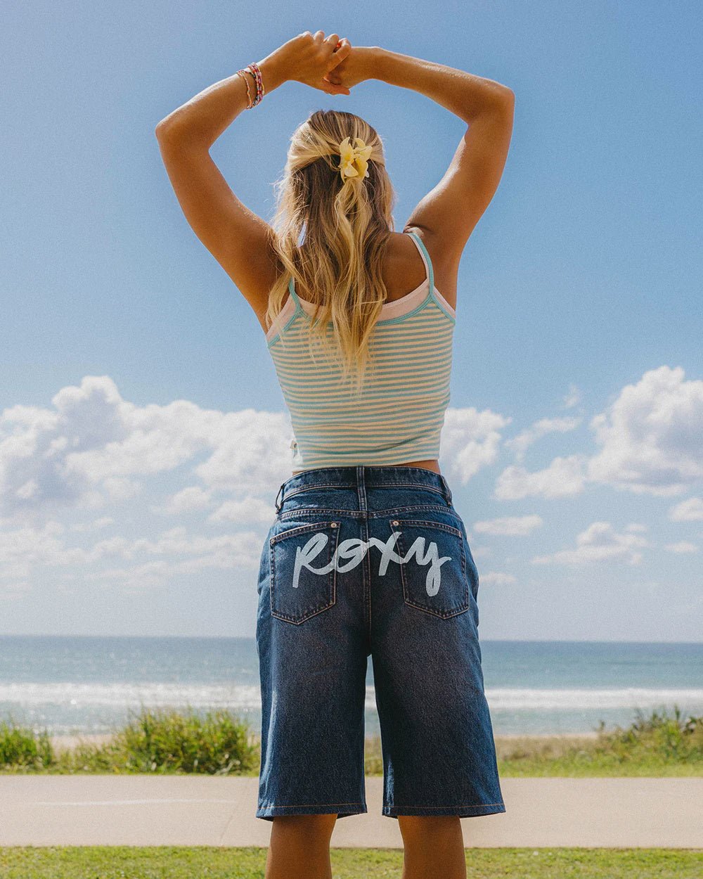 Womens Backslider Denim Shorts - Pines Surfing Academy