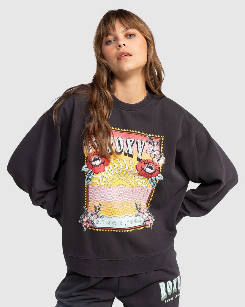 Womens Into The Night Crew Neck Sweatshirt - General - Pines Surfing Academy