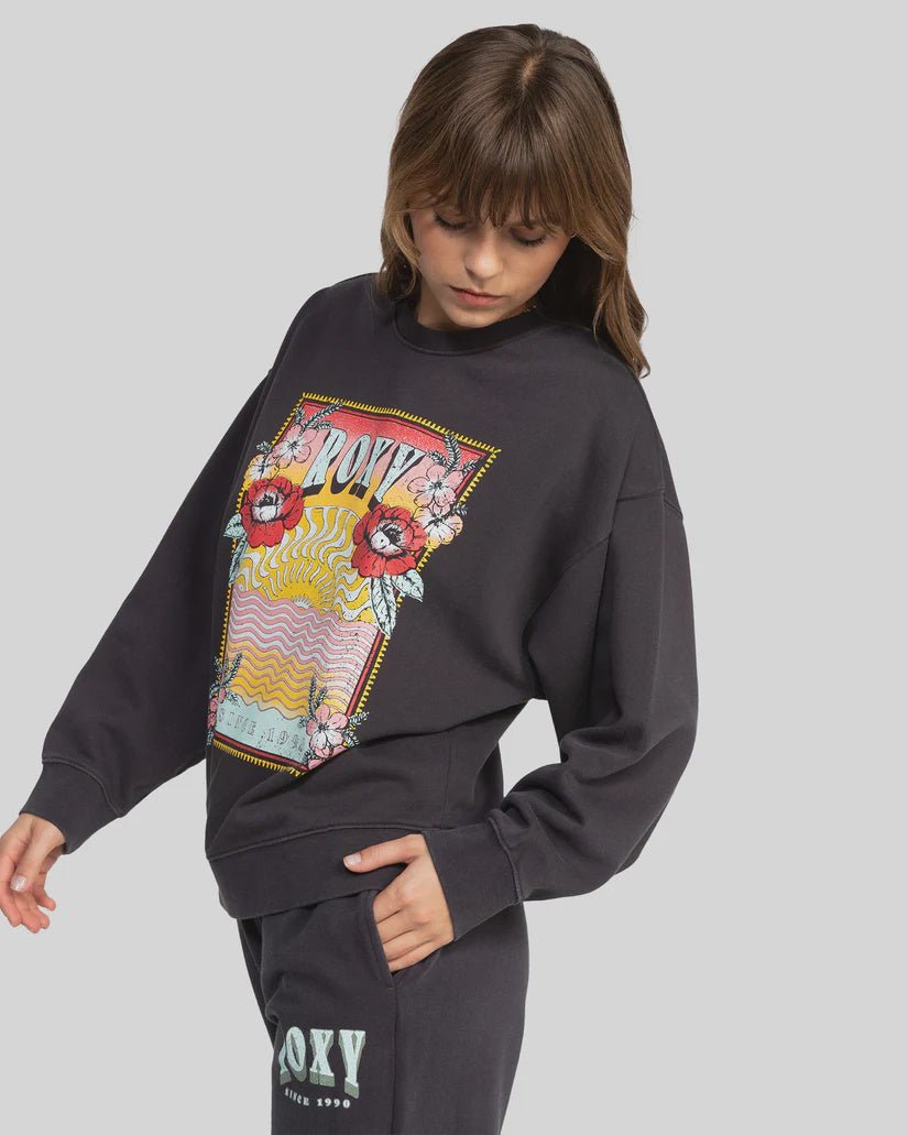 Womens Into The Night Crew Neck Sweatshirt - General - Pines Surfing Academy