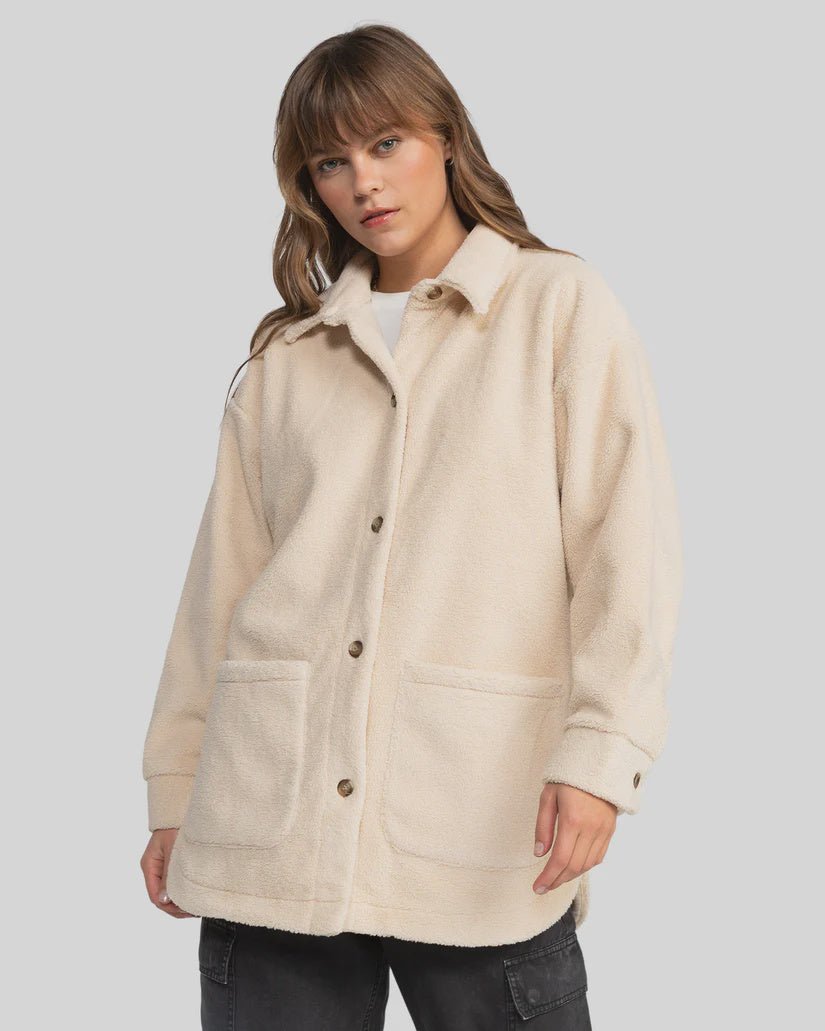 Womens Over And Over Polar Fleece Shacket - General - Pines Surfing Academy